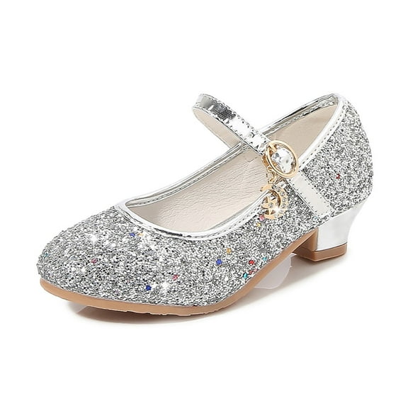 Girls Dress Up Shoes Sparkly Shoes for Girls Princess Mary Jane School Uniform Dress Shoes in Performance Graduation for Toddler/Little/Big Kids
