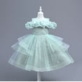 thumbnail image 1 of Girls Dress Wedding Party Tulle Princess Pageant Ball Gown Toddler Formal Dresses, 1 of 7
