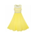 thumbnail image 1 of Girls Dress Yellow Chiffon Bridesmaid Dance Ball Maxi Gown 6 Years, 1 of 7