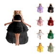 thumbnail image 1 of Girls Dress with Train, Tiered Mesh Gown for Pageant, Recital, Performance, Formal Party & Special Occasions, 1 of 5