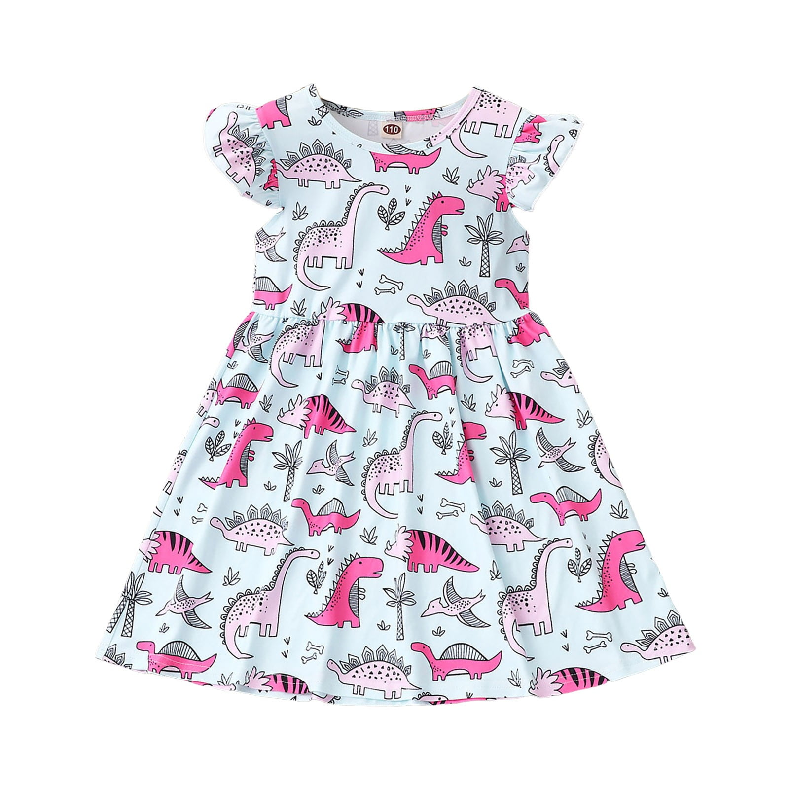 Girls Dresses 4T Girl Clothes Girls Dress Short Sleeve Casual Dinosaur  Sundress for Girl Pink 12-18 Months - Walmart.com