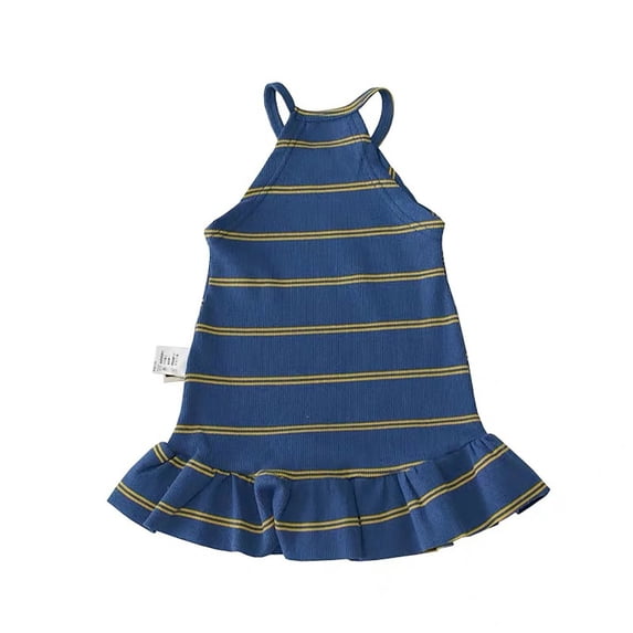 Girls Dresses Baby Daisy Stripe Beach Clothes Tutu Dress For Girls Size 3-4T
