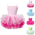 thumbnail image 1 of Girls Dresses Ballerina Sequins Tutu Skirted Dance Leotard Suspender Bodysuit Baby Girl Clothes Pink 5-6Years, 1 of 3