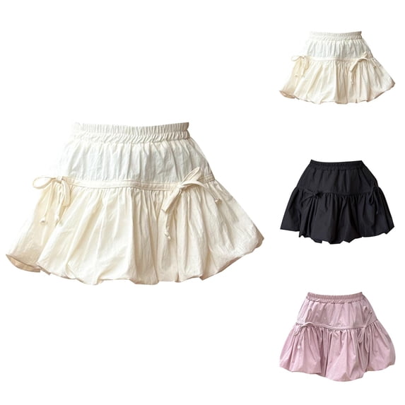 Girls Dresses Casual Kids Skirt with 3D Bow Hem Design for Daily Wear Age 2-14 Spring Summer Fall Outfits for Little Girls and Teenagers Fashion