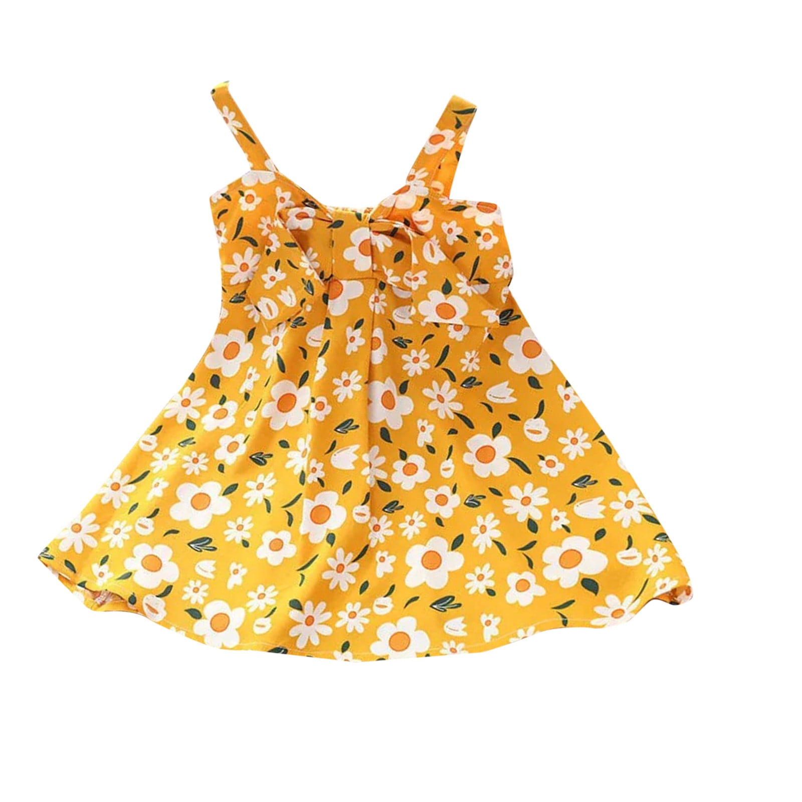 Girls Dresses Casual Summer Scoop Neck Sleeveless Floral Flowy Print