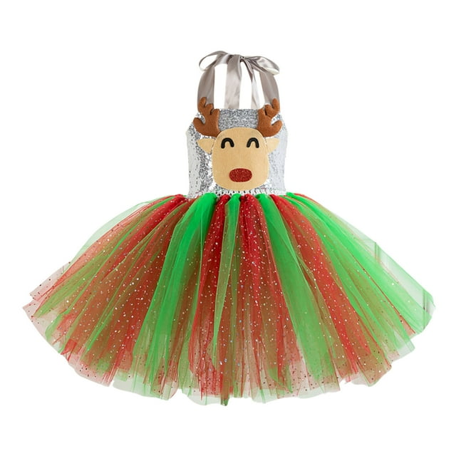Girls Dresses Child Girls Pageant Dress Christmas Party Point Cosplay