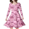 thumbnail image 1 of Girls' Dresses Child Kids Cartoon Printed Long Sleeve A Line Loose Cute Dresses Party Evening Princess Dress Size 8 Y-9 Y, 1 of 5