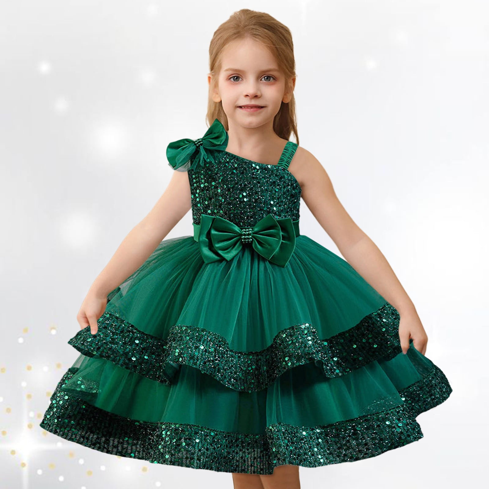 Girls Dresses Dark Green Girls Dress Tulle Baby Dress Formal Dress for Girls  Carnival Outfit 3T - Walmart.com