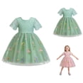 thumbnail image 1 of Girls Dresses Elegant Lace Flower Embroidery Party Dress for Toddler Kids Spring Summer Casual Beach School Outfit Girls Princess Dress for Wedding, 1 of 10