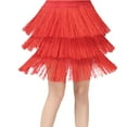 thumbnail image 1 of Girls Dresses Fancy Kids Tassel Dance Skirt Latin Ballroom Layered Fringe Dancewear Sun Dress, 1 of 5