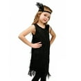 thumbnail image 1 of Girls Dresses Flapper Sequins Fringe Latin Dance Gown with Tassel Features and Feather Headband for Stylish Young, 1 of 3