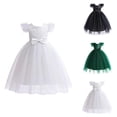 thumbnail image 1 of Girls Dresses Flower Girl Dress Party Dress Girls Long Dress Feather Sleeves Children Dress Sequin Princess Clothes, 1 of 5