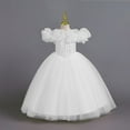 thumbnail image 1 of Girls Dresses Flower Girl Dress Toddler Sleeveless Tulle Dress Tea Party Dresses for Girls White Dress Girl Holiday Toddler Dress Girls Birthday Dress 10-11 Years, 1 of 3