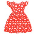 thumbnail image 1 of Girls' Dresses Fly Sleeve Valentine Day Prints Dress Dance Party Dresses Girl's Essential Dresses,Size 5-6 Years, 1 of 4