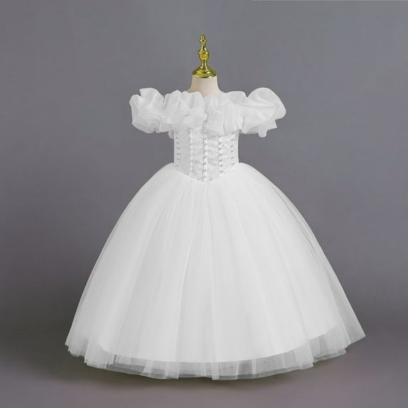 Girls Dresses Formal Dress for Girls White Dress for Girls Dress Fancy Dress for Girls 8-9 Years Old Girl Clothes