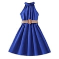 thumbnail image 1 of Girls' Dresses Formal Two Color Girls Summer Tie Back Dress Tween Kids Ruffle Hem Off Shoulder Dresses Party Outfit Size 4-15 Years, 1 of 5