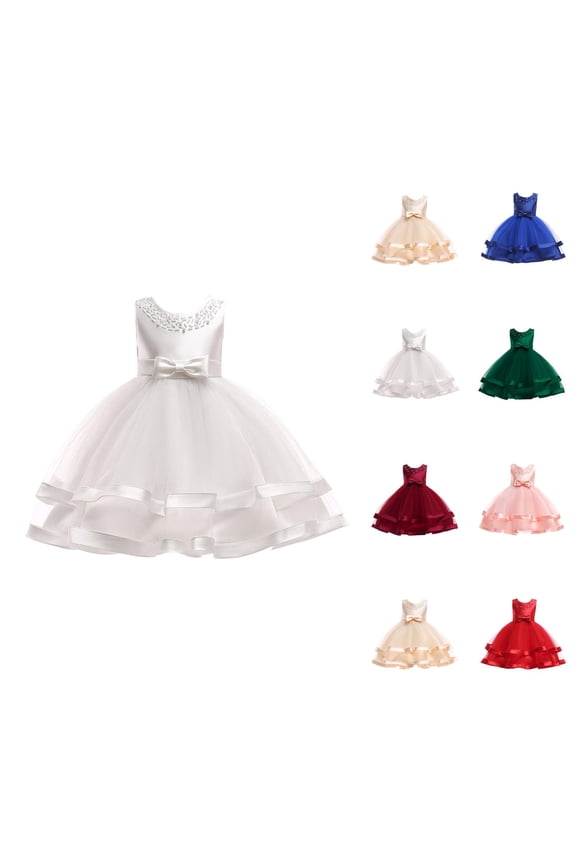 Girls' Dresses Girls Formal Dresses Girls Flower Dresses For Wedding Party Pageant Princess Dress