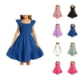 thumbnail image 1 of Girls Dresses Girls Princess Dress Girls Summer Dresses Smocked Sleeveless With Pockets, 1 of 6
