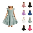 thumbnail image 1 of Girls Dresses Girls Princess Dress Girls Summer Dresses Smocked Sleeveless With Pockets, 1 of 6