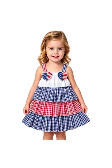 Red White and Blue Dresses for Girls