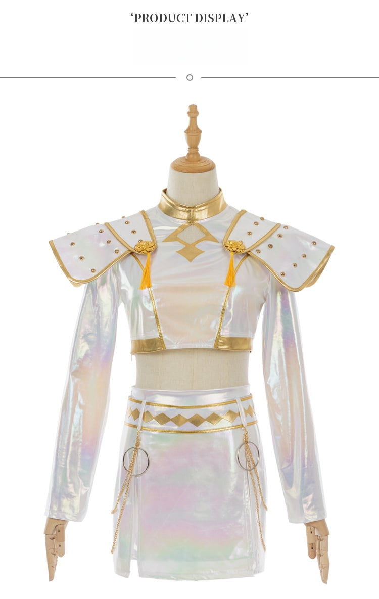 Girls Dresses Kids Outfit Set,Anime Game Style Outfit, for Halloween Themed Parties Anime Conventions Birthday Gifts(Girls' and Adult Sizes)