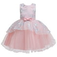 thumbnail image 1 of Girls Dresses Kids Spring Summer Tulle Cotton Sleeveless Princess Dresses Baby Girl Dress Pink 1 Years-2 Years, 1 of 7