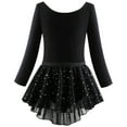 thumbnail image 1 of Girls' Dresses Long Sleeve Ballet Skirted Leotards Dance Dresses Tutu Outfit For Ballerina Baby Dress Black 4 Years-5 Years, 1 of 6