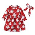 thumbnail image 1 of Girls Dresses Long Sleeve Christmas Prints Princess Dress Dance Party Dresses Little Girl Dresses,Size 6 Years-7 Years, 1 of 4