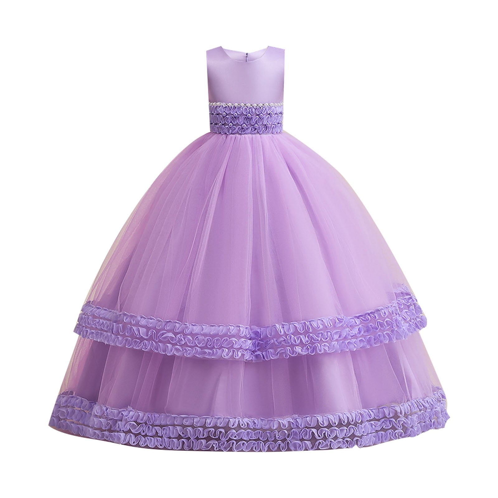 Flower Girl Dress Sleeveless Gradient Color Bowknot Princess Dress Birthday  Party Ball Gown - Walmart.com