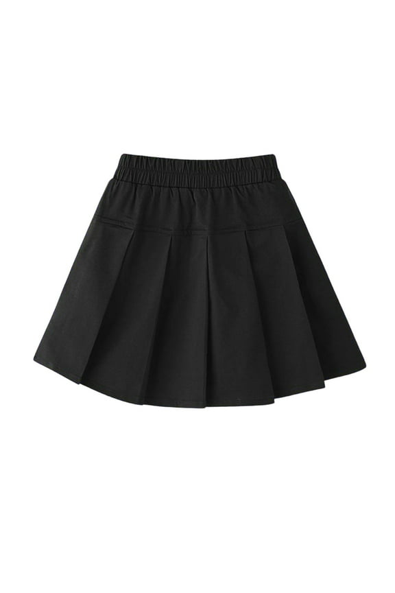 Girls' Dresses Pleated Elastic Waist School A Line Mini Skirt Kids Clothing