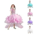 thumbnail image 1 of Girls Dresses Princess Dresses Dress For Girls High End Removable Train Puff Skirt Formal Performance Gown Elegant Dress For Party Dress For Kids, 1 of 10