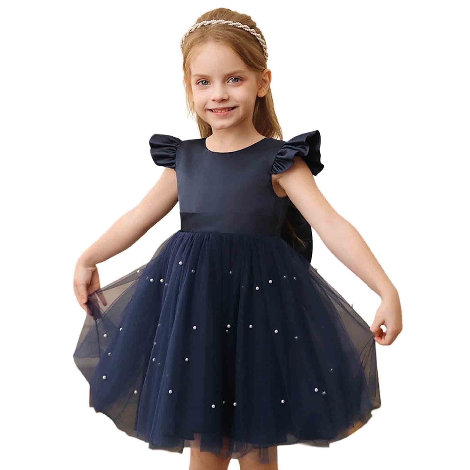 Girls Satin Flower Girl Dress - V-Neck V-Back First Communion Dress With Bow, White Ball Gown For Wedding Party-572071