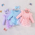 thumbnail image 1 of Girls Dresses Size 10-12 Casual Preemie Baby Girl Lace Romper Fall Winter Flower Tulle Dress Party Gifts Photography Outfits, 1 of 7