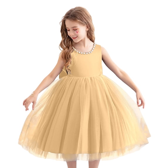 Girls Dresses Size 14-16 Elegant Girls Embroidered Strap Dress for Occasions Youth Party Gown Style for Weddings And Performances