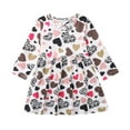 thumbnail image 1 of Girls Dresses Size 5 Valentines Day Long Sleeves Heart Leopard Dress Toddler Princess Holiday Party Dresses,3-4 Years, 1 of 5