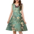 thumbnail image 1 of Girls Dresses Size 6 Summer Elegant Sleeveless Kids' Satin Dress Crewneck Dresses Flower Girl Dresses Size 10-12 White Casual Loose Flowy Tiered Dresses with Pockets 5 Years, 1 of 1