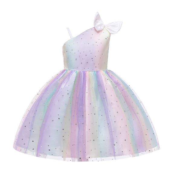 Girls Dresses Sizes 3-4 Years A-Line Oddler Kids Prints Sleeveless Party Hoilday Photography Costome Court Style Tulle Fit & Flare White Sundress
