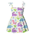 thumbnail image 1 of Girls Dresses Sleeveless Casual Beach Clothes Baby Summer Girls Dresses Kids Strap Toddler Girls Dress&Skirt 2 Years-3 Years, 1 of 2