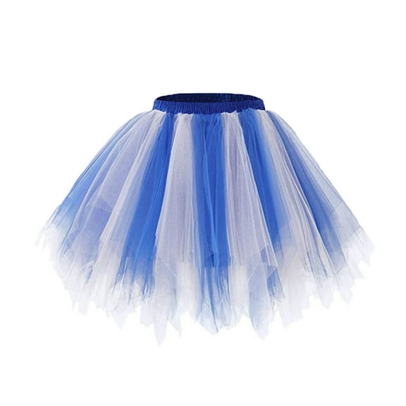 Girls' Dresses Soft Fluffy Tutu Skirt Carnival Mesh Tutu Skirt Sundress Blue One Size 0
