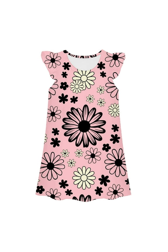 Girls Dresses Summer Casual Sleeveless Loose Fit Home Wear Comfortable Kids Clothes