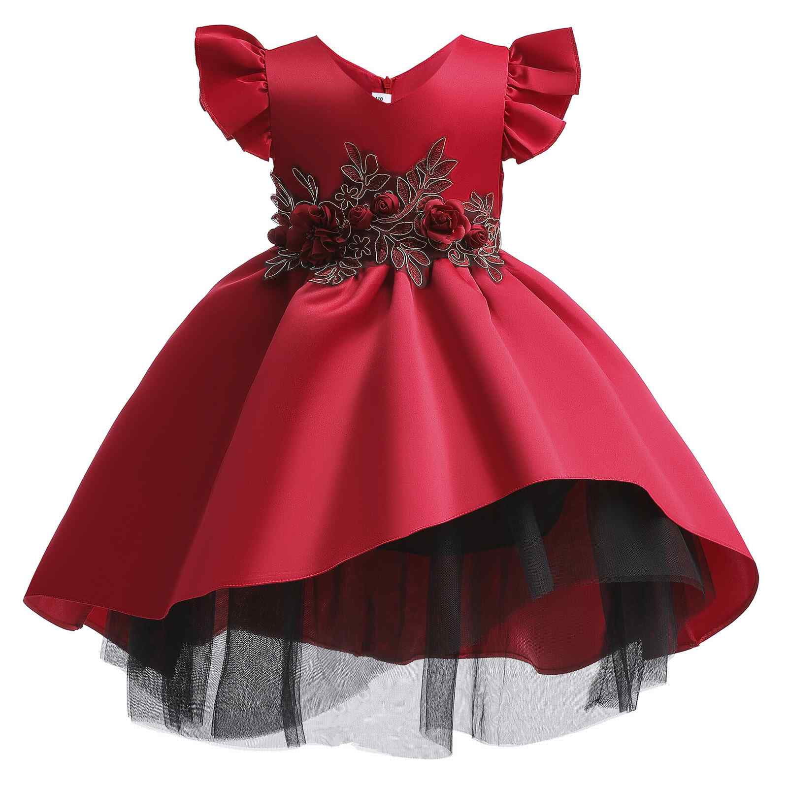 Girls Dresses Summer Dress Clothing Flower Dress Princess Dress Piano Performance Dress Flowy Beach Dress,Size 3 Years-4 Years