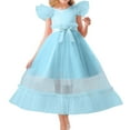 thumbnail image 1 of Girls Dresses Summer Dress Middle And Big Lace Wedding Dress Long Mesh Tutu Skirt Princess Dress Kids Sundress,Size 10 Years-11 Years, 1 of 8