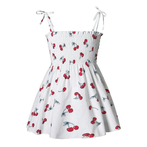 Girls Dresses Summer Fruit Animal Dress Floral Beach Dress Clothes Casual Dresses,Size 4 Years-5 Years