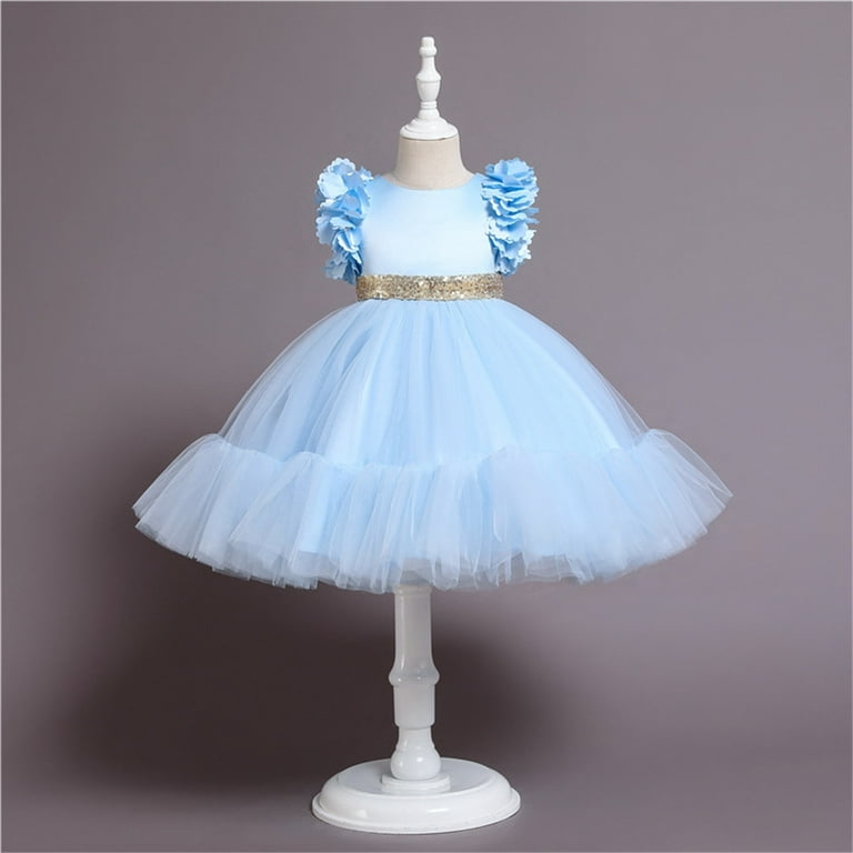 formal light blue dress for little girl Balmain Girls Logo Sweater Dress in Black main image 0