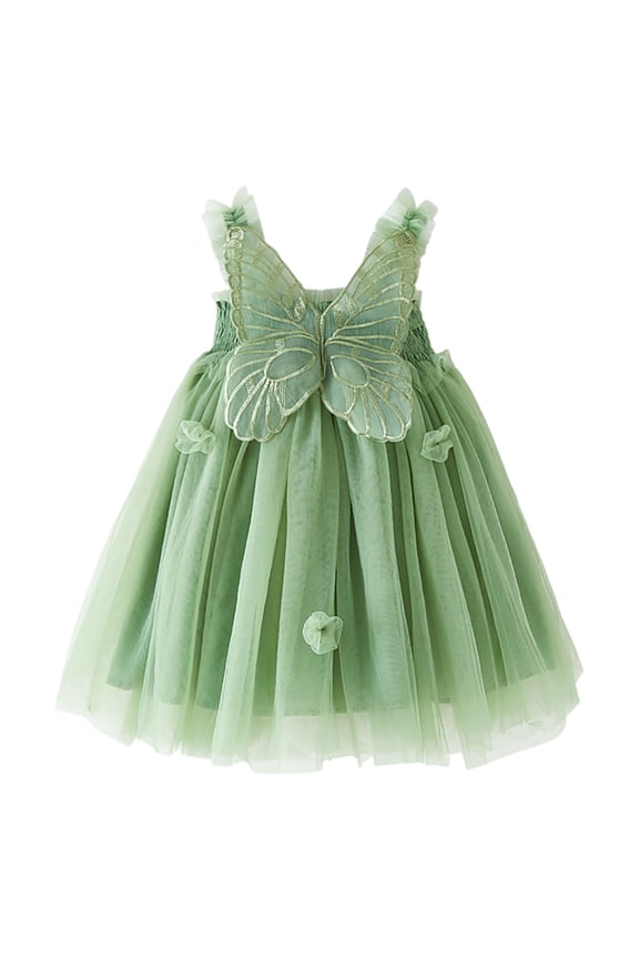 Girls' Dresses Toddler Sleeveless Suspenders Solid Color Cute Dressss Dance Party Clothes Princess Dress Size 3 Y-4 Y