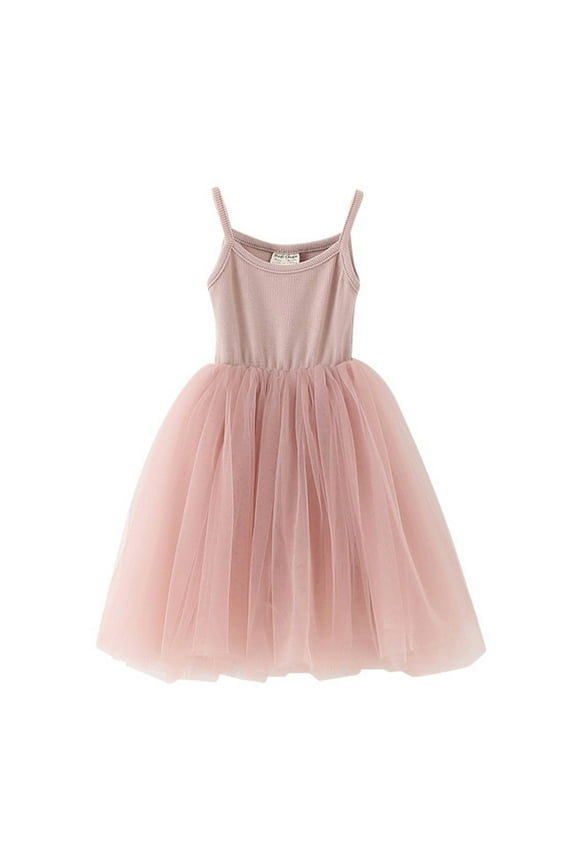 Girls' Dresses Tutu Cotton Tutu Tulle Sleeveless Princess Toddler Girl Clothes