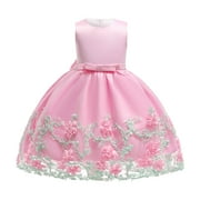 Girls Dresses Wedding Party Clothes Sleeveless Causal Flower Girls Boho Dresses,Size 2 Years-3 Years