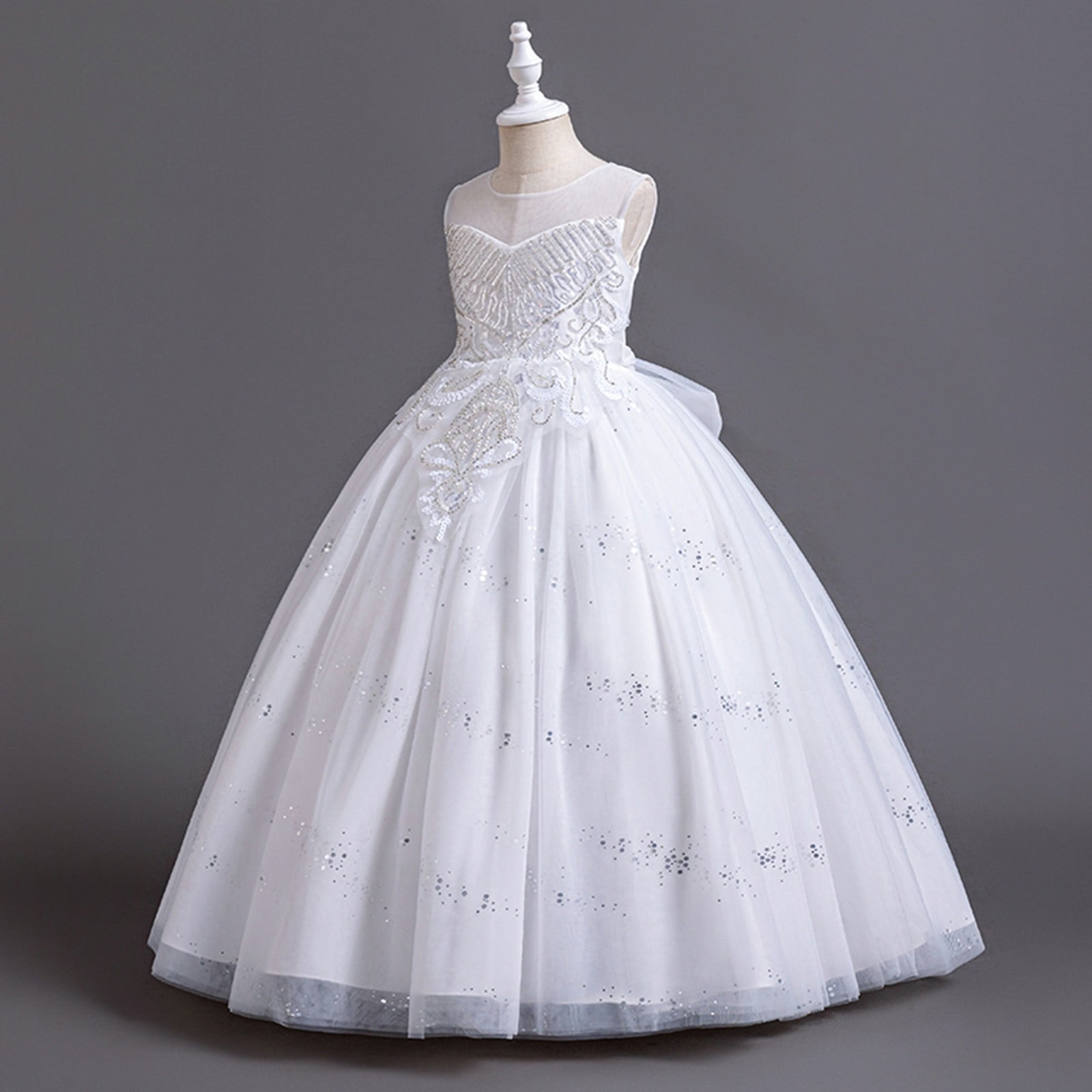 white christmas dresses LTP1205,Cute One Shoulder White Lace Beach Wedding Dresses,White Brida –  Laylatailor Shop main image 0