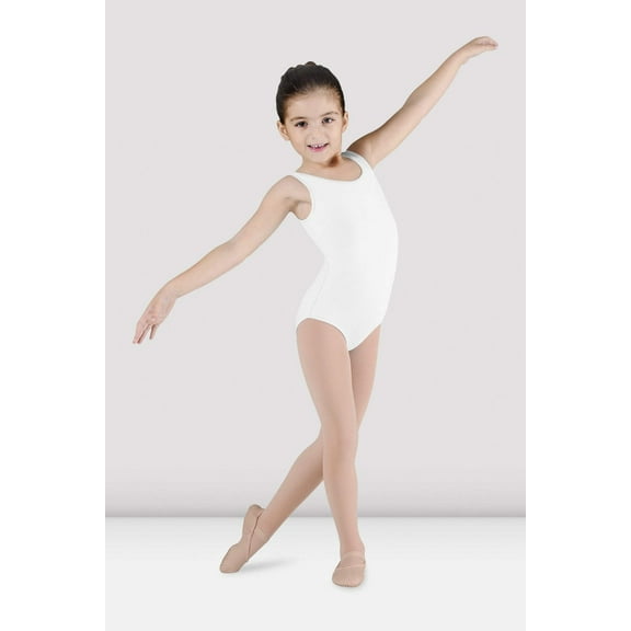Girls Dynamic Tank Leotard, White