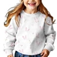 thumbnail image 1 of Girls Easter Bunny Sweatshirt Long Sleeve Crewneck Soft Stretchy Pullover Top Kids Youth Multicolor Spring Kids Clothes,Size 12-13T, 1 of 6